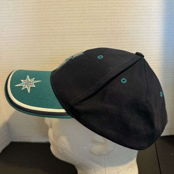 Seattle Mariners Twins Enterprise Baseball Cap Blue Strapback Embroidered Hat - Picture 3 of 7